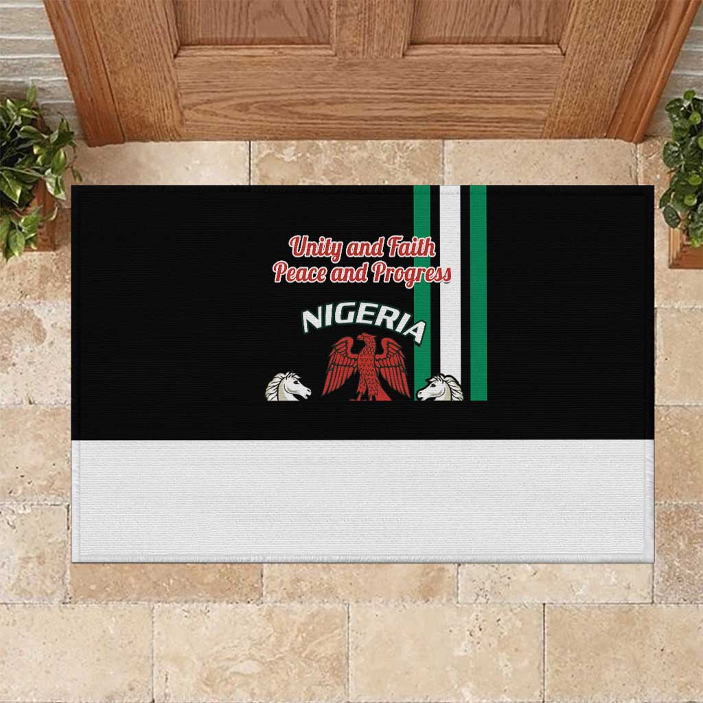 Nigeria Rubber Doormat Nigeria Coat Of Arms Simple Style