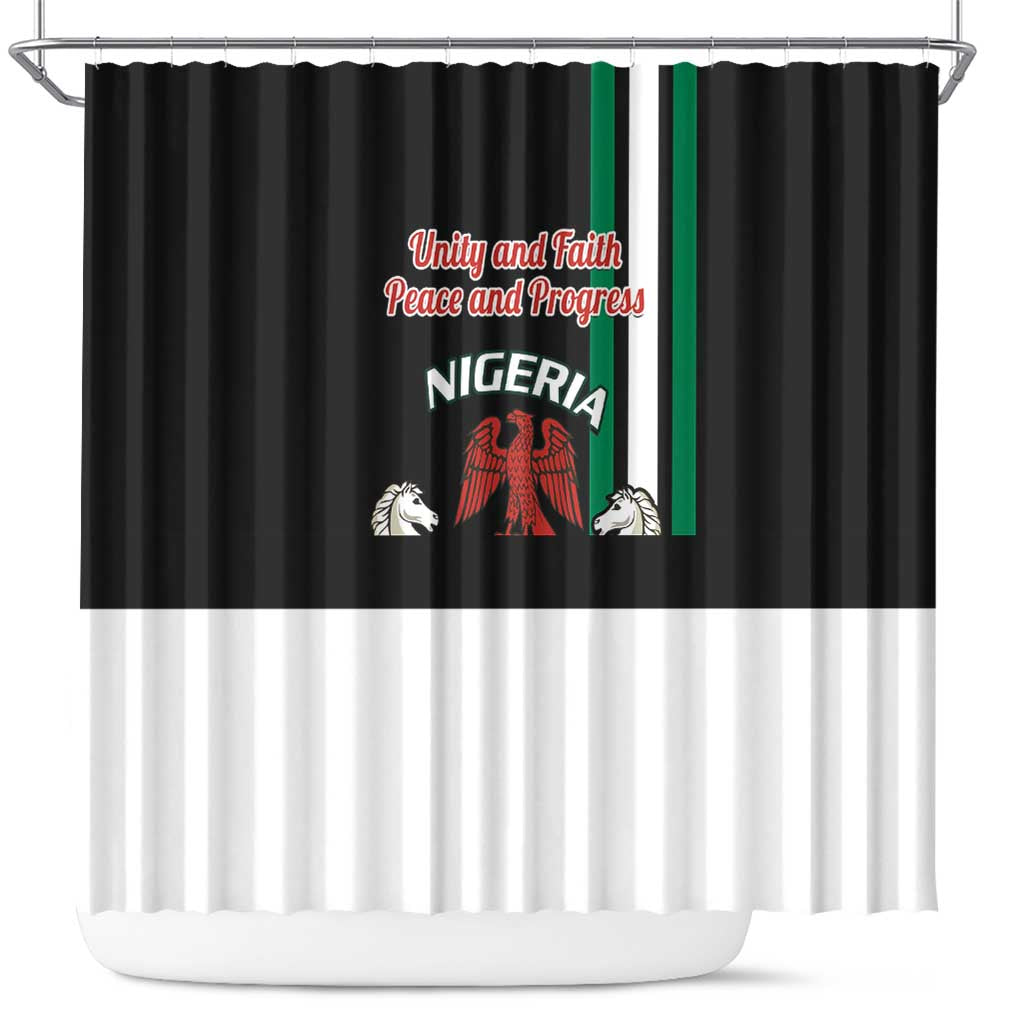 Nigeria Shower Curtain Nigeria Coat Of Arms Simple Style