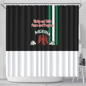 Nigeria Shower Curtain Nigeria Coat Of Arms Simple Style