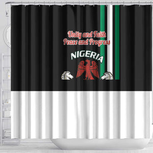 Nigeria Shower Curtain Nigeria Coat Of Arms Simple Style