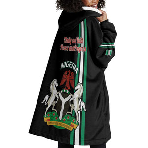 Nigeria Wearable Blanket Hoodie Nigeria Coat Of Arms Simple Style