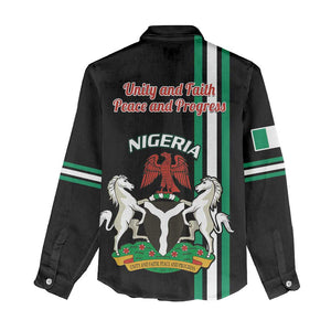 Nigeria Women Casual Shirt Nigeria Coat Of Arms Simple Style