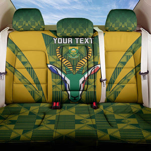 Custom South Africa Rugby Back Car Seat Cover Go Springboks Kente With Bokke