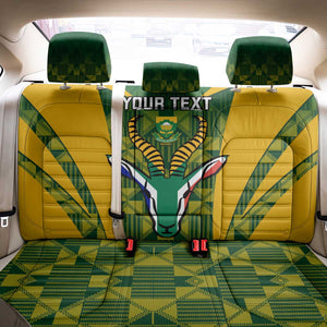 Custom South Africa Rugby Back Car Seat Cover Go Springboks Kente With Bokke