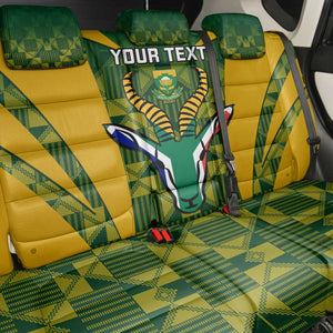 Custom South Africa Rugby Back Car Seat Cover Go Springboks Kente With Bokke