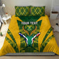 Custom South Africa Rugby Bedding Set Go Springboks Kente With Bokke
