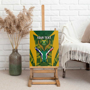 Custom South Africa Rugby Canvas Wall Art Go Springboks Kente With Bokke