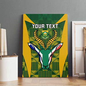 Custom South Africa Rugby Canvas Wall Art Go Springboks Kente With Bokke