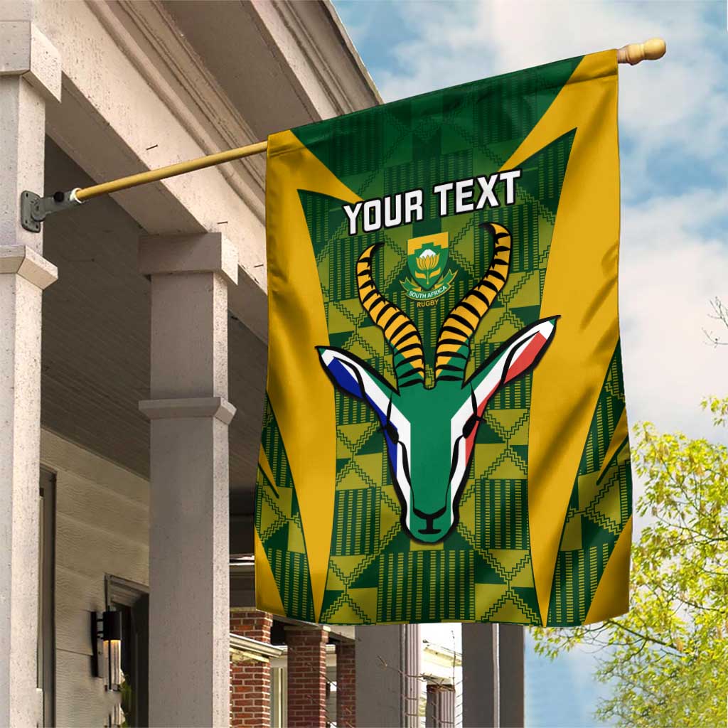 Custom South Africa Rugby Garden Flag Go Springboks Kente With Bokke