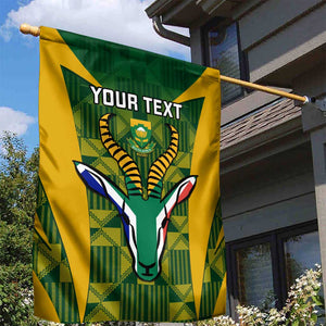 Custom South Africa Rugby Garden Flag Go Springboks Kente With Bokke