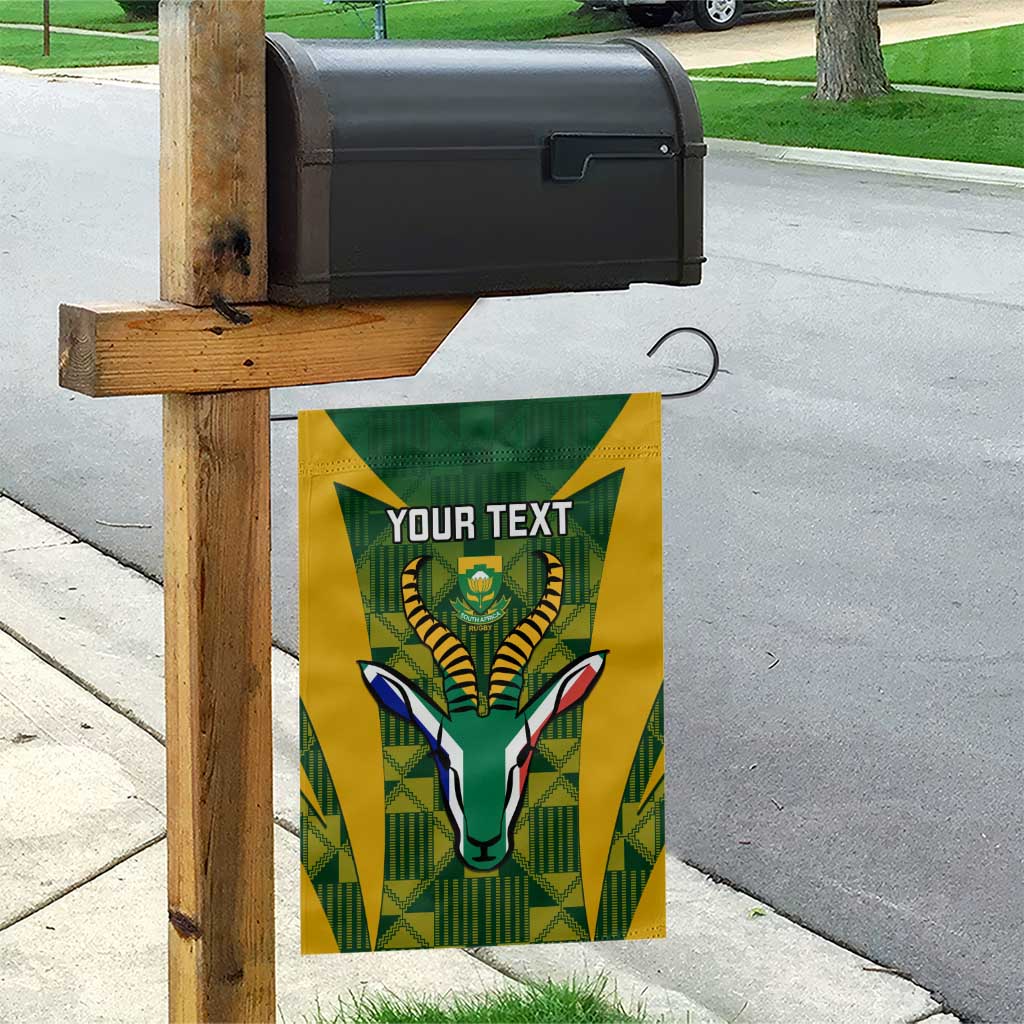 Custom South Africa Rugby Garden Flag Go Springboks Kente With Bokke