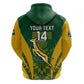 Custom South Africa Rugby Hoodie Go Springboks Kente With Bokke