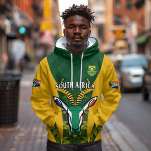 Custom South Africa Rugby Hoodie Go Springboks Kente With Bokke