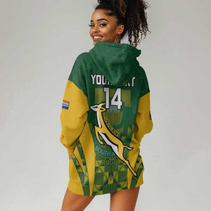 Custom South Africa Rugby Hoodie Dress Go Springboks Kente With Bokke