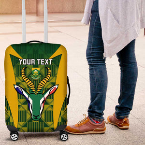 Custom South Africa Rugby Luggage Cover Go Springboks Kente With Bokke