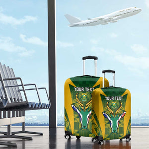 Custom South Africa Rugby Luggage Cover Go Springboks Kente With Bokke