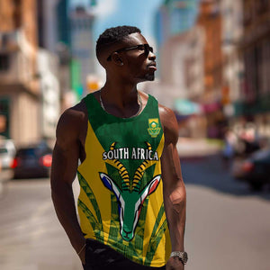 Custom South Africa Rugby Men Tank Top Go Springboks Kente With Bokke