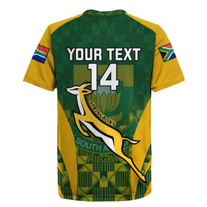 Custom South Africa Rugby Rugby Jersey Go Springboks Kente With Bokke