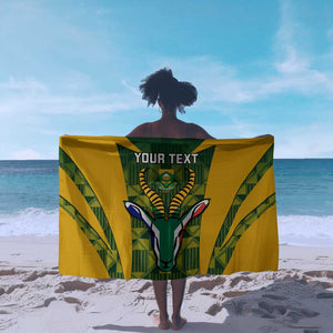 Custom South Africa Rugby Sarong Go Springboks Kente With Bokke