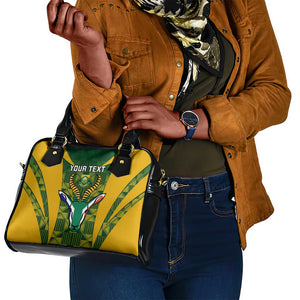 Custom South Africa Rugby Shoulder Handbag Go Springboks Kente With Bokke