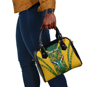 Custom South Africa Rugby Shoulder Handbag Go Springboks Kente With Bokke