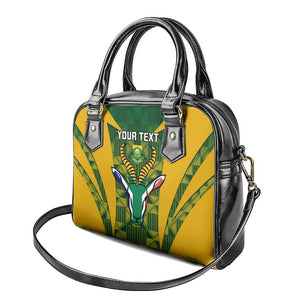 Custom South Africa Rugby Shoulder Handbag Go Springboks Kente With Bokke