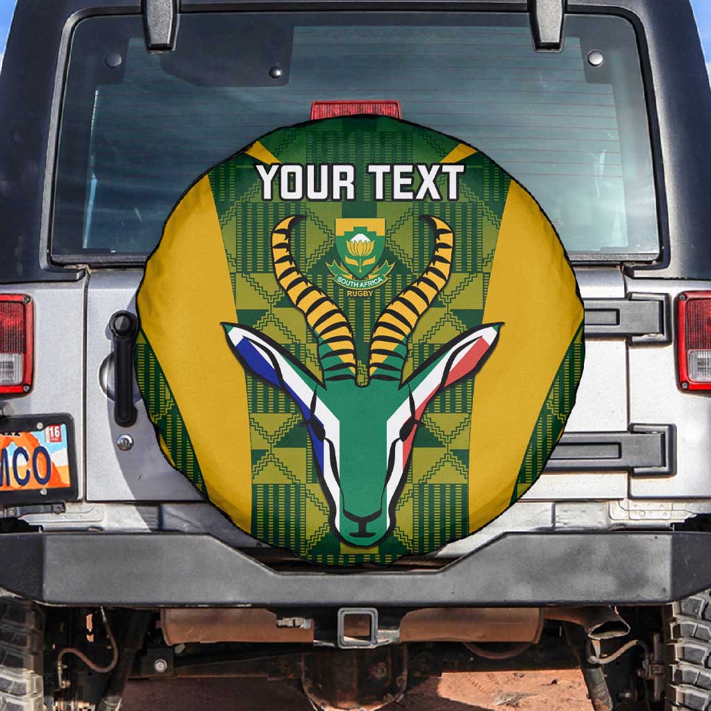 Custom South Africa Rugby Spare Tire Cover Go Springboks Kente With Bokke