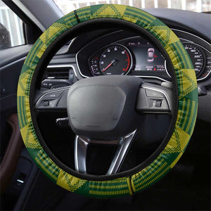 South Africa Rugby Steering Wheel Cover Go Springboks Kente With Bokke