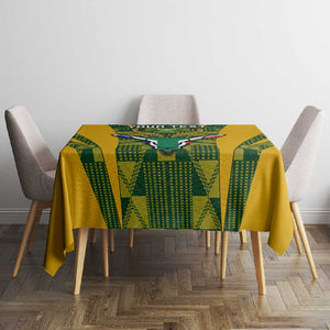 Custom South Africa Rugby Tablecloth Go Springboks Kente With Bokke