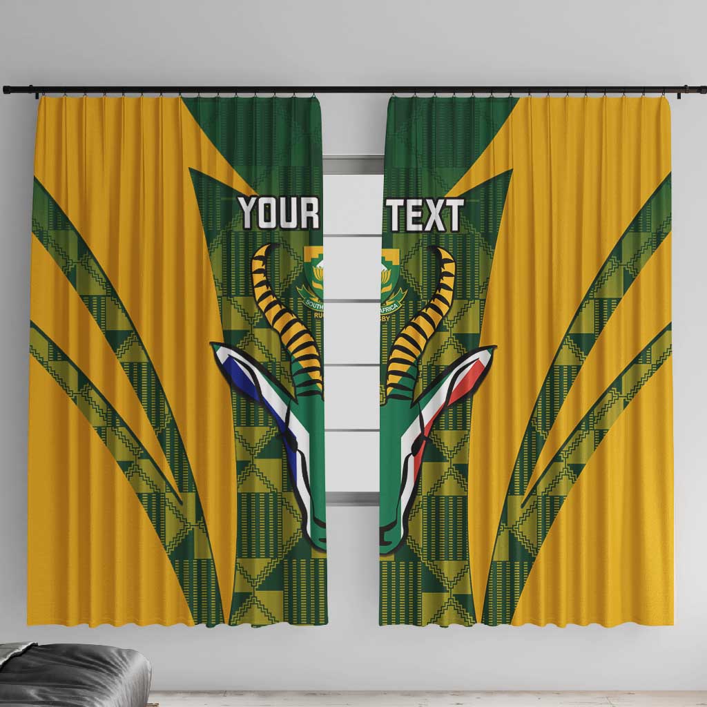 Custom South Africa Rugby Window Curtain Go Springboks Kente With Bokke