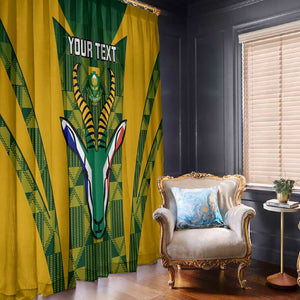 Custom South Africa Rugby Window Curtain Go Springboks Kente With Bokke