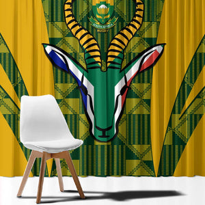 Custom South Africa Rugby Window Curtain Go Springboks Kente With Bokke