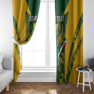 Custom South Africa Rugby Window Curtain Go Springboks Kente With Bokke