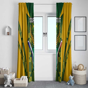 Custom South Africa Rugby Window Curtain Go Springboks Kente With Bokke