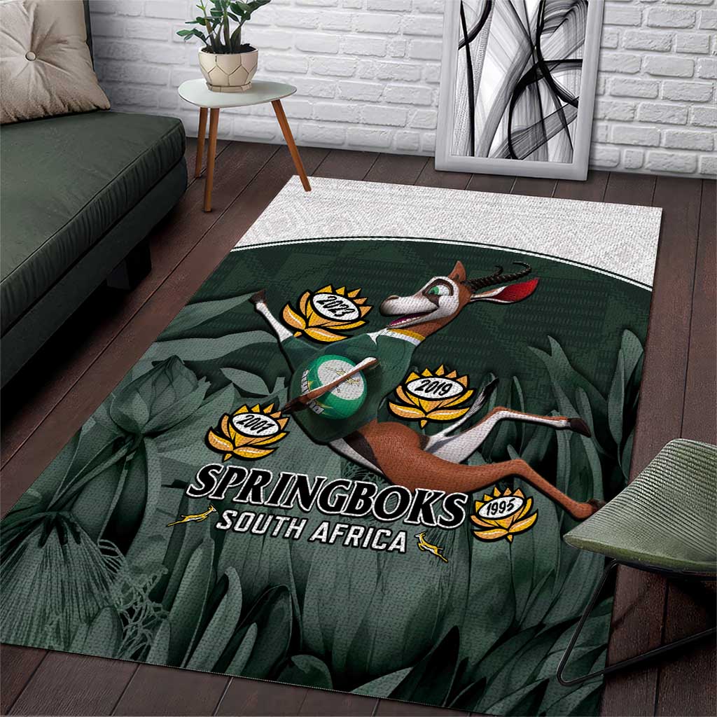 South Africa Rugby Area Rug Springboks 4th Champions World Cup Proud Bokke