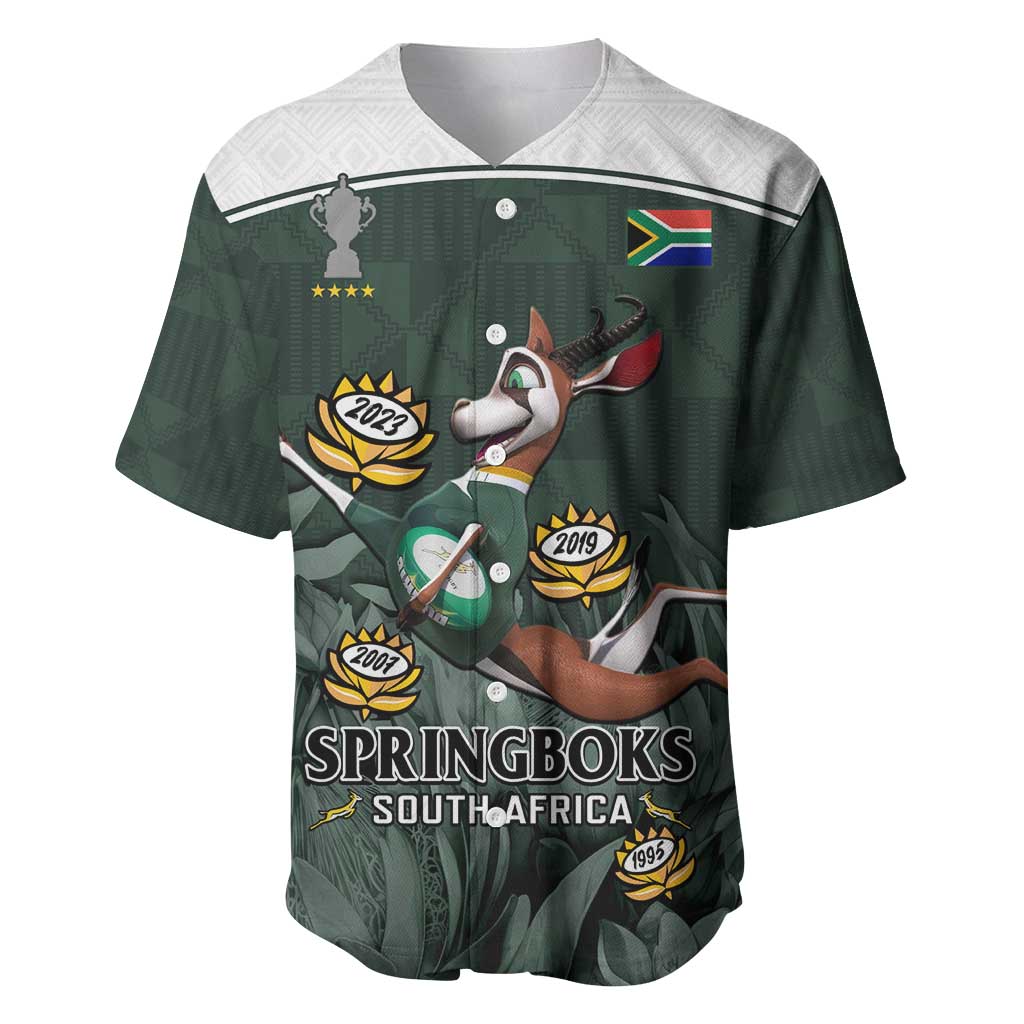 South Africa Rugby Baseball Jersey Springboks 4th Champions World Cup Proud Bokke