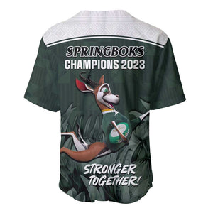 South Africa Rugby Baseball Jersey Springboks 4th Champions World Cup Proud Bokke