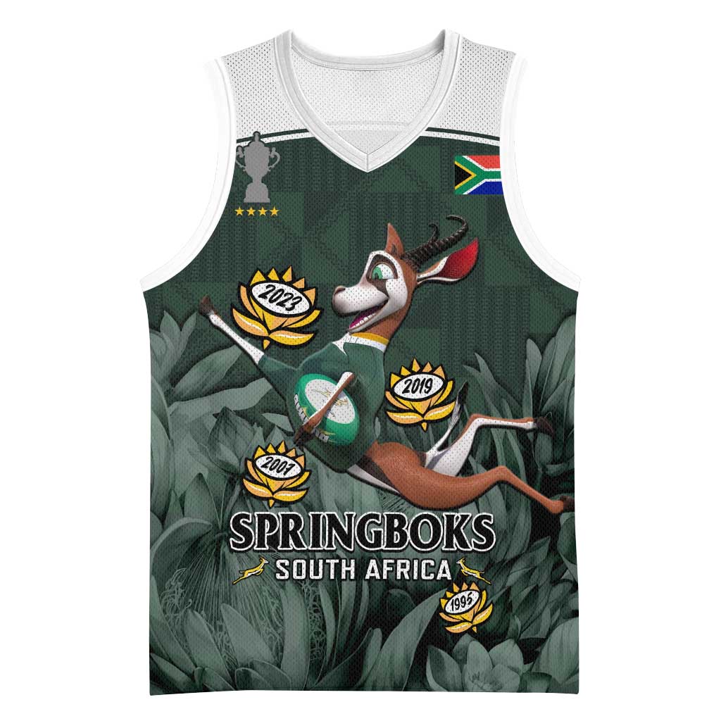 South Africa Rugby Basketball Jersey Springboks 4th Champions World Cup Proud Bokke LT14