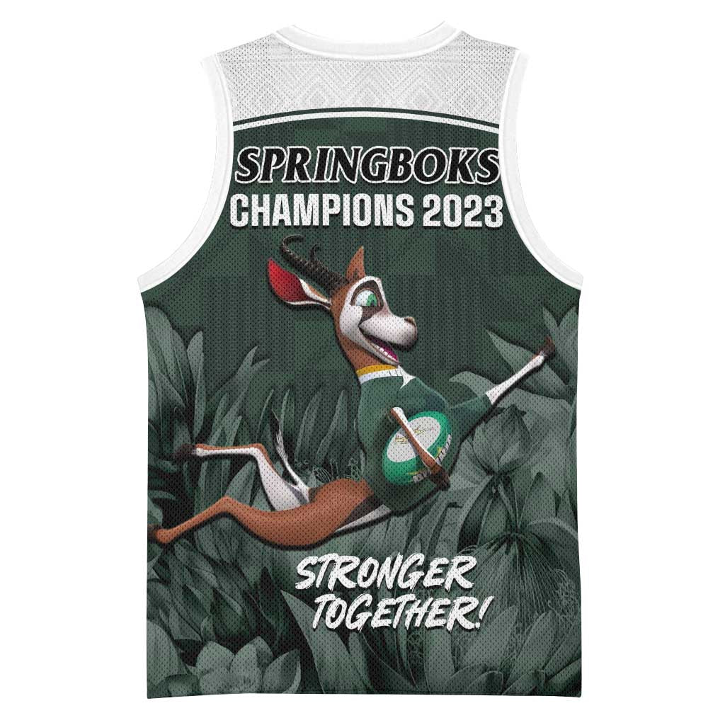 South Africa Rugby Basketball Jersey Springboks 4th Champions World Cup Proud Bokke LT14