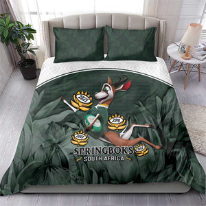 South Africa Rugby Bedding Set Springboks 4th Champions World Cup Proud Bokke