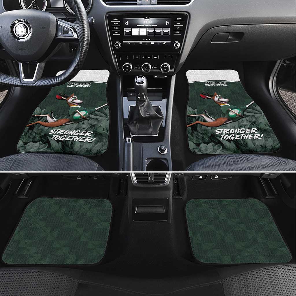 South Africa Rugby Car Mats Springboks 4th Champions World Cup Proud Bokke