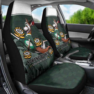 South Africa Rugby Car Seat Cover Springboks 4th Champions World Cup Proud Bokke