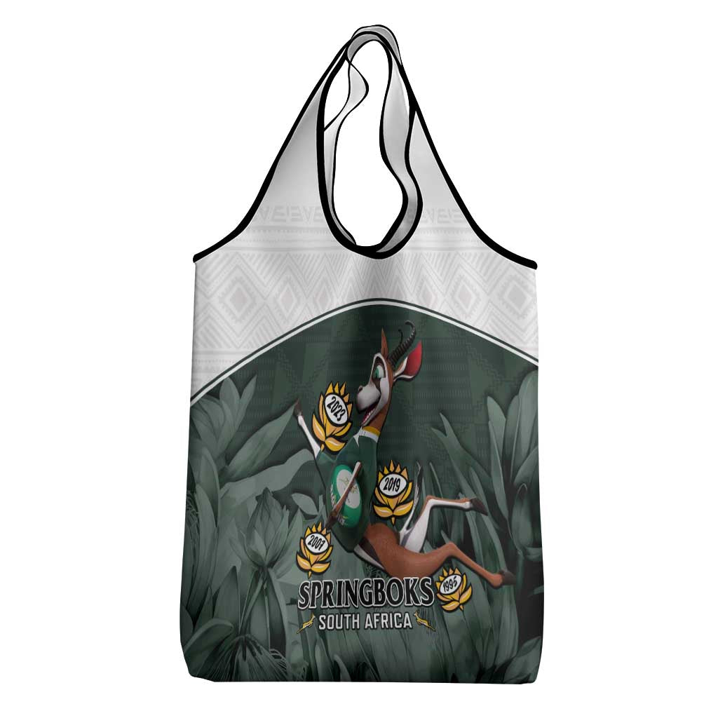South Africa Rugby Grocery Bag Springboks 4th Champions World Cup Proud Bokke