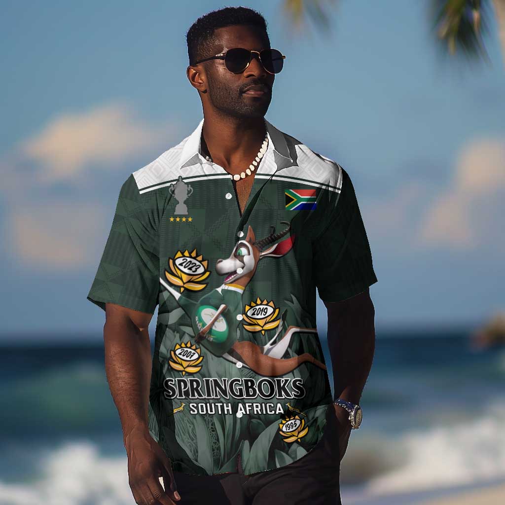 South Africa Rugby Hawaiian Shirt Springboks 4th Champions World Cup Proud Bokke