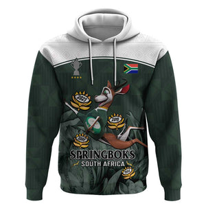 South Africa Rugby Hoodie Springboks 4th Champions World Cup Proud Bokke