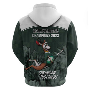 South Africa Rugby Hoodie Springboks 4th Champions World Cup Proud Bokke