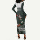 South Africa Rugby Long Sleeve Bodycon Dress Springboks 4th Champions World Cup Proud Bokke LT14