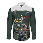 South Africa Rugby Long Sleeve Button Shirt Springboks 4th Champions World Cup Proud Bokke