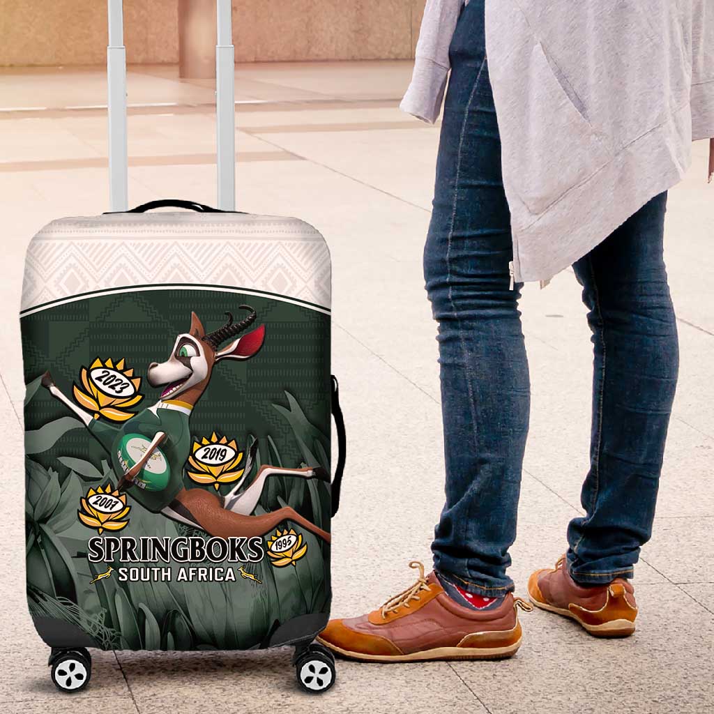 South Africa Rugby Luggage Cover Springboks 4th Champions World Cup Proud Bokke