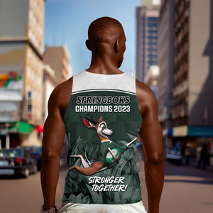 South Africa Rugby Men Tank Top Springboks 4th Champions World Cup Proud Bokke